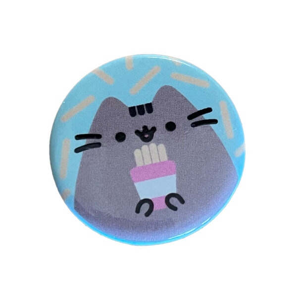 Pusheen Facebook Cat With Fries 1 1/4" Pin Hot Topic Exclusive